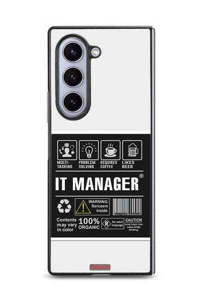 Tolwak غطاء حماية لجهاز Samsung Galaxy Z Fold6 - ملصق مدير تكنولوجيا المعلومات