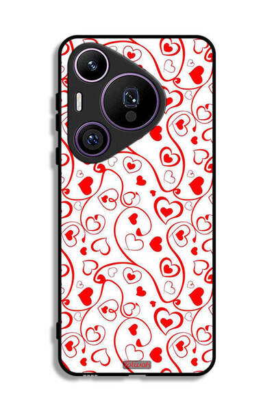 Tolwak غطاء حماية لهاتف هواوي بيورا 70 برو بنقشة قلوب