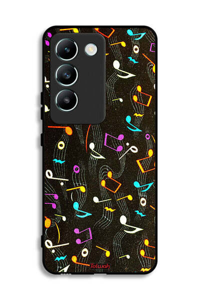 Tolwak Vivo V30 Lite 4G Protective Case Cover Music Fabric Pattern