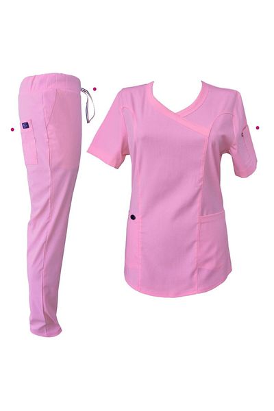 İBA MEDİKAL Costum medical ISOFT (croială slim) roz pentru femei