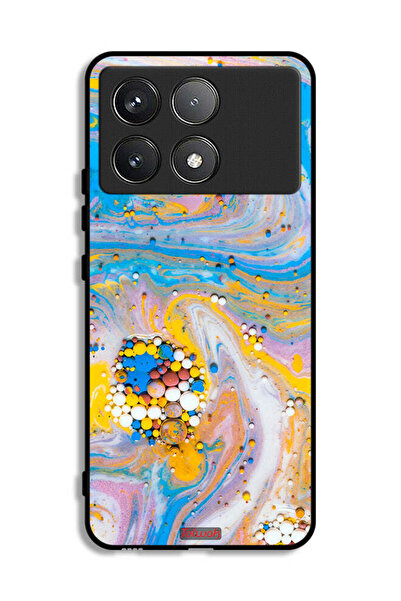 Tolwak Xiaomi Poco F6 Pro Protective Case Cover Gems Colorful Abstraction