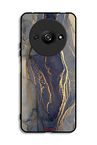 Tolwak غطاء حماية لهاتف Xiaomi Redmi A3 4G بنمط رخامي لامع