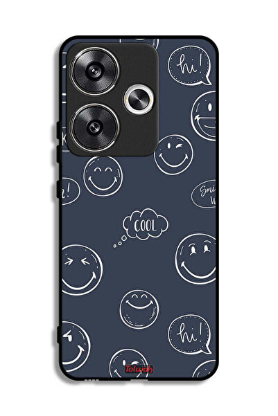 Tolwak Xiaomi Poco F6 5G Protective Case Cover Cool Faces Tags
