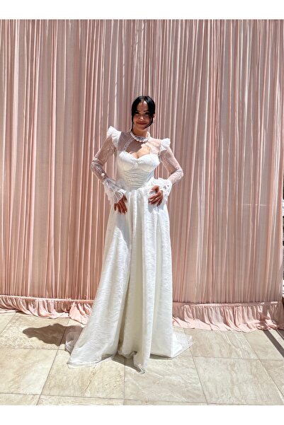 SOLİSTOES LEYL DANTEL ROMANTİK GELİNLİK