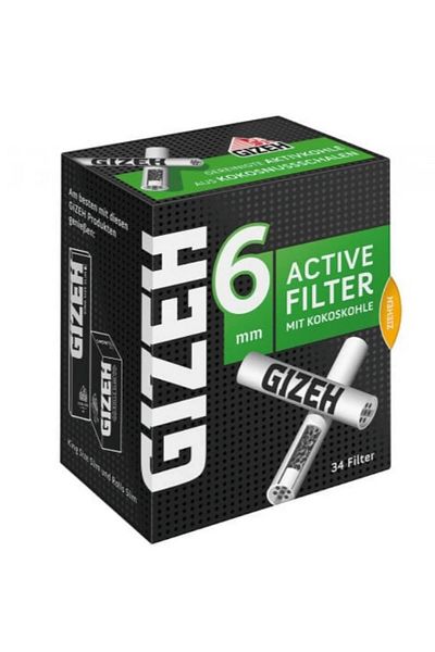 Gizeh Filtre cu carbune activ Gizeh Extra Slim 6mm Black x34
