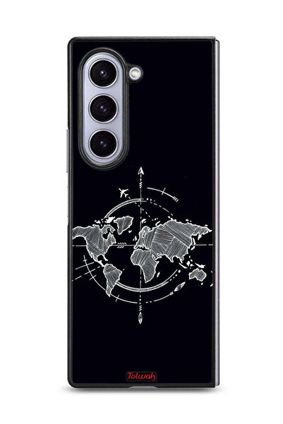 Tolwak غطاء حماية بتصميم بوصلة لهاتف سامسونج جالاكسي زد فولد 6