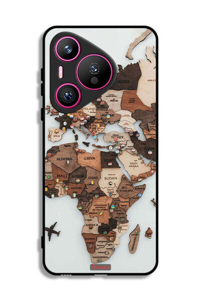 Tolwak غطاء حماية هواوي بيورا 70 بتصميم خريطة العالم