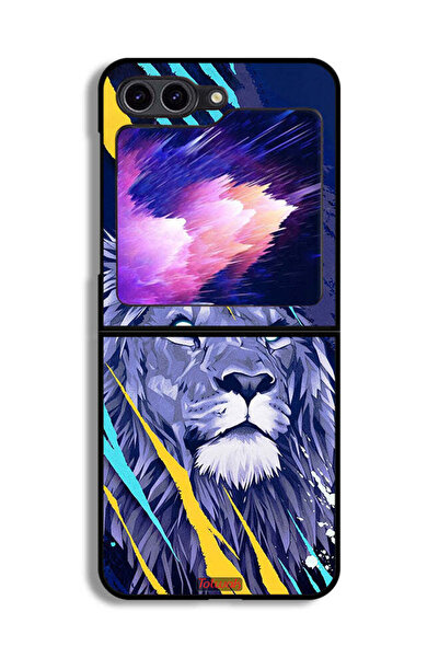 Tolwak غطاء حماية لهاتف Samsung Galaxy Z Flip6 بتصميم الأسد الملك
