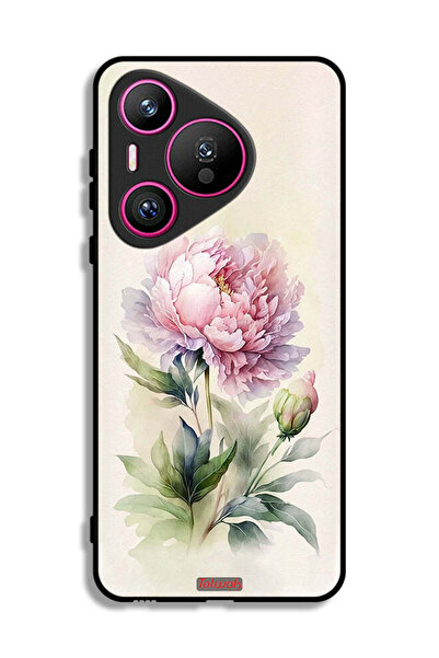 Tolwak غطاء حماية لهاتف هواوي بيورا 70 برسومات فنية بألوان مائية وردية