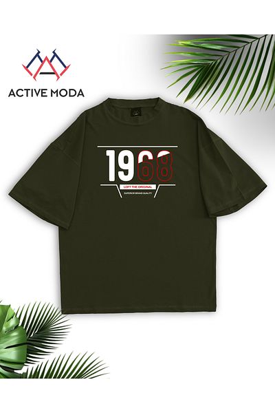 ACTIVE MODA -Men's Cotton Printed Loft the Original Short Sleeve Tshirt Oversize Large Size