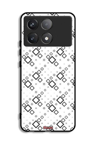 Tolwak Xiaomi Poco F6 Pro Protective Case Cover Square Abstract Digital Art