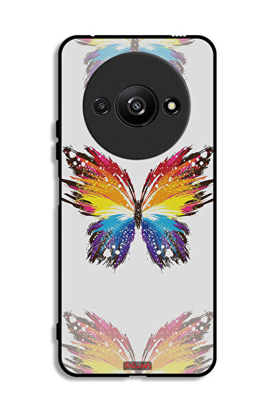 Tolwak غطاء حماية لهاتف Xiaomi Redmi A3 4G بخلفية بسيطة وفن رقمي وبساطة الفراشة