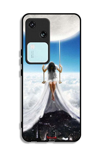 Tolwak Vivo V30 5G Protective Case Cover Moon Clouds Town Art