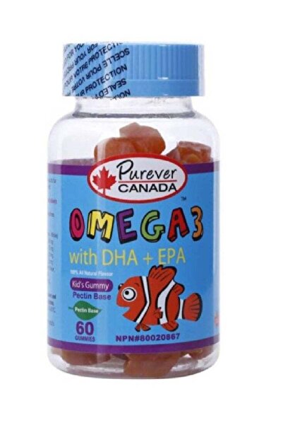 purever canada Omega 3 With vitamin DHA And EPA for Children - 60 Gummies