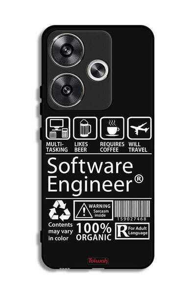 Tolwak غطاء حماية لهاتف Xiaomi Poco F6 5G، ملصق مهندس برمجيات