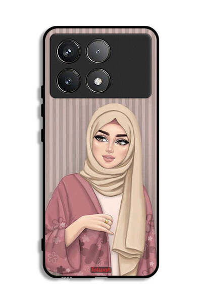 Tolwak Xiaomi Poco F6 Pro Protective Case Cover Hijab Girl Art