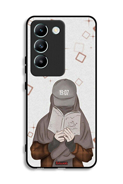 Tolwak غطاء حماية لهاتف Vivo V30 Lite 4G بطبعة فتاة تقرأ الفن