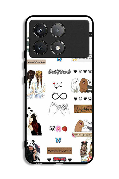 Tolwak Xiaomi Poco F6 Pro Protective Case Cover Arabic Quotes And Stickers