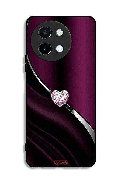 Tolwak غطاء حماية لهاتف Vivo Y38 5G بتصميم قلب ماسي