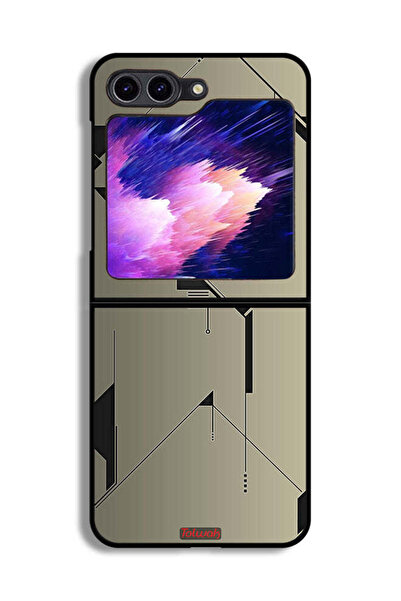 Tolwak غطاء حماية لهاتف Samsung Galaxy Z Flip6 بتصميم تجريدي بسيط