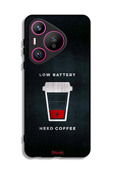 Tolwak غطاء حماية لهاتف هواوي بيورا 70 - بطارية منخفضة - يحتاج إلى قهوة