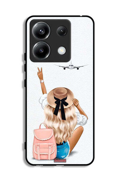 Tolwak غطاء حماية لهاتف Xiaomi Poco X6 5G - فتاة تحب السفر