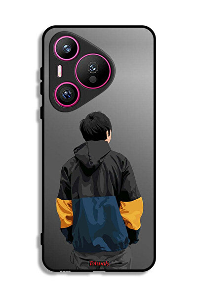 Tolwak غطاء حماية لهاتف هواوي بيورا 70 بتصميم صورة فنية لولد