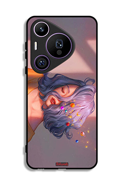 Tolwak غطاء حماية هواوي بيورا 70 برو بتصميم فتاة وفضاء