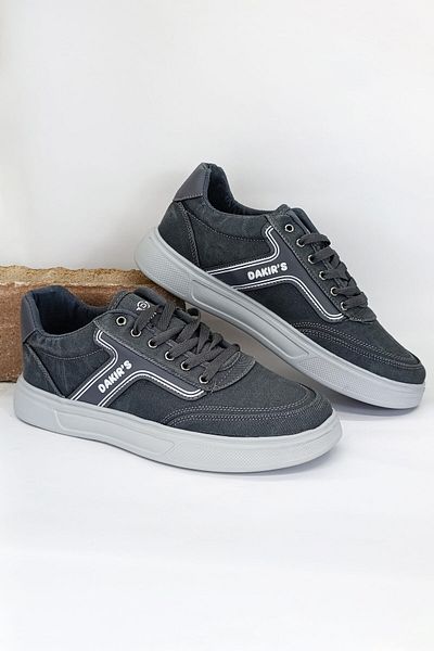 Ayakkabı Durağı Non-Yellowing Sole Men's Linen Casual Shoes Smoked