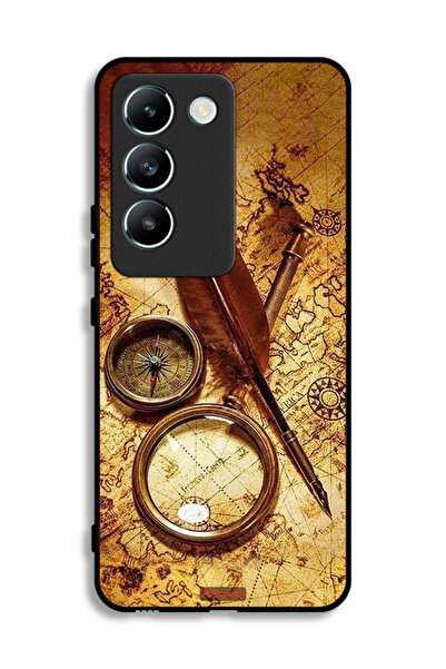 Tolwak غطاء حماية لهاتف Vivo V30 Lite 4G بتصميم بوصلة عتيقة