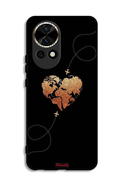 Tolwak Huawei nova 12 5G Protective Case Cover Airplanes Touching Heart