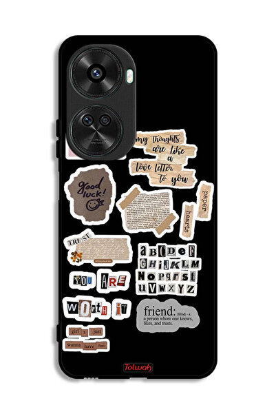 Tolwak غطاء حماية لهاتف هواوي نوفا 11 SE، ملصقات عبارات الحظ السعيد