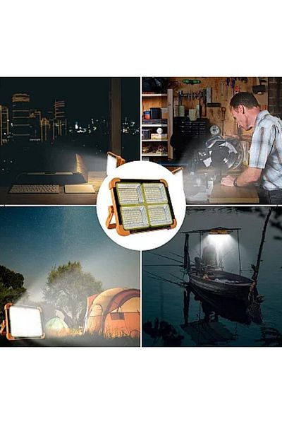 divendi-ro Portable solar working lamp with charger function 36 rechargeable LEDs 500W temperature 6500K Orange