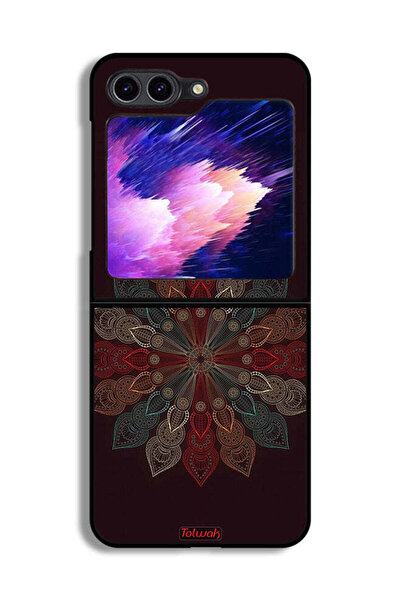 Tolwak غطاء حماية لهاتف Samsung Galaxy Z Flip6 بتصميم زهرة ماندالا