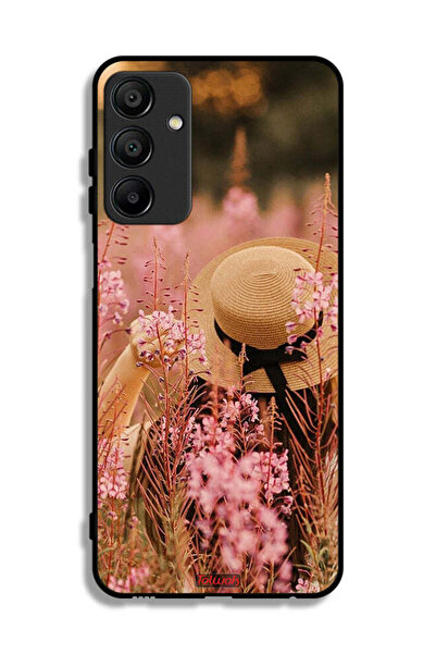 Tolwak Samsung Galaxy A15 Protective Case Cover Hat Girl In Flowers