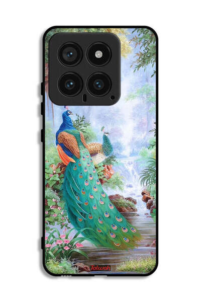 Tolwak غطاء حماية لهاتف شاومي 14 بنقشة الطاووس