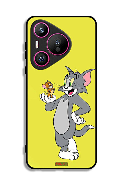 Tolwak غطاء حماية لهاتف هواوي بيورا 70 بتصميم توم وجيري