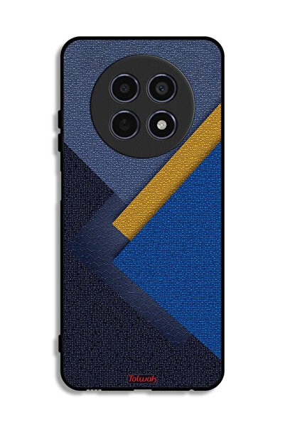 Tolwak غطاء حماية لهاتف Realme 12x 5G بنقشة مثلثات جلدية