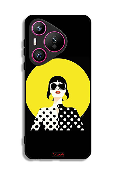 Tolwak غطاء حماية لهاتف هواوي بيورا 70 بتصميم فتاة أنيقة