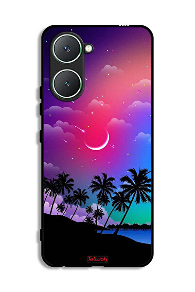 Tolwak Vivo Y03 4G Protective Case Cover Moon In Night Art