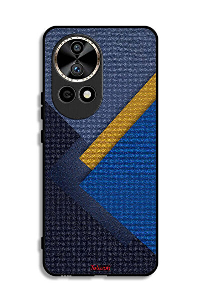 Tolwak غطاء حماية لهاتف هواوي نوفا 12 برو 5G بنقشة مثلثات جلدية