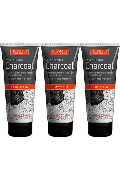 BEAUTY FORMULAS Charcoal Clay Mask 100Ml - Ce-Qbw7-Bxt5