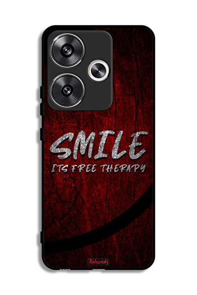 Tolwak Xiaomi Poco F6 5G Protective Case Cover Smile Its Free Therapy