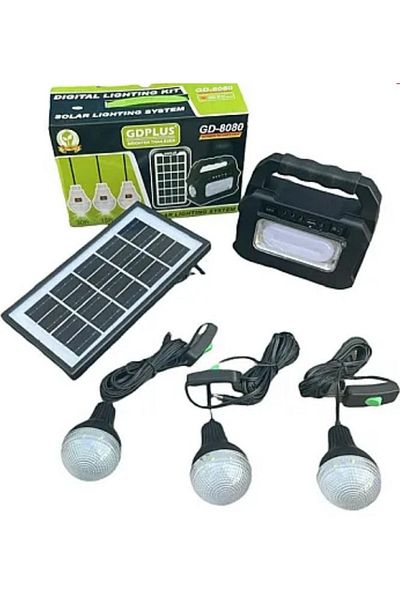 divendi-ro GDPlus GD-8080 Portable Solar Kit with 3 bulbs