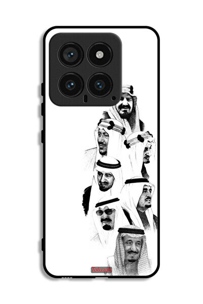 Tolwak غطاء حماية لهاتف شاومي 14 برسومات ملوك السعودية باللونين الأسود والأبيض