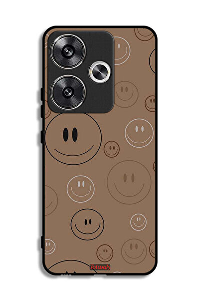 Tolwak Xiaomi Poco F6 5G Protective Case Cover Smiley Faces Pattern