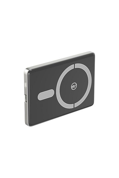 Aspor MagSafe External Battery Aspor A382, 10,000 mAh, Type-C, 20W PD, Gray