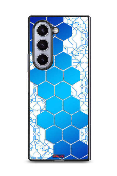 Tolwak غطاء حماية لهاتف سامسونج جالاكسي زد فولد 6 بأيقونات سداسية الشكل على ش...