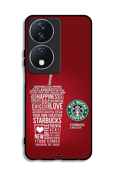 Tolwak غطاء حماية لهاتف Honor X7b 5G بملصق قهوة