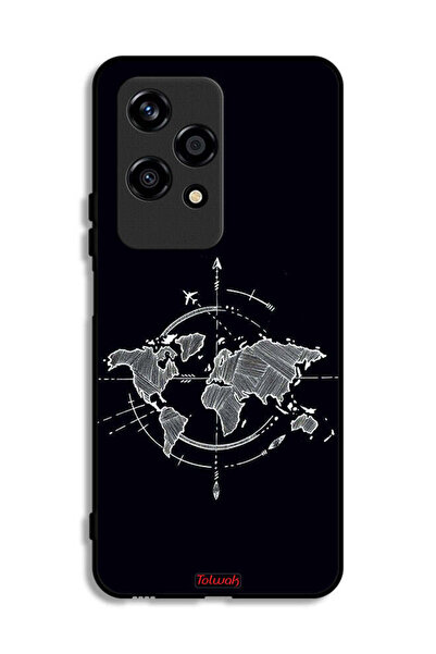 Tolwak غطاء حماية لهاتف Honor 200 Lite 5G برسومات البوصلة